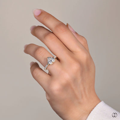 unique setting ring heart diamond design
