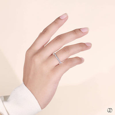 half eternity band pave set diamond ring

