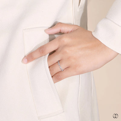 marquise cut wedding band shared prong setting
