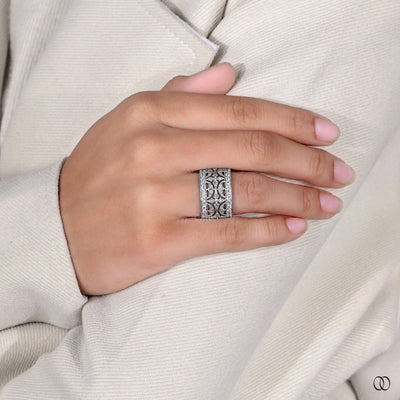 lab grown diamond band white gold wedding band
