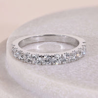 Half Eternity Pave Diamond Wedding Band In Gold