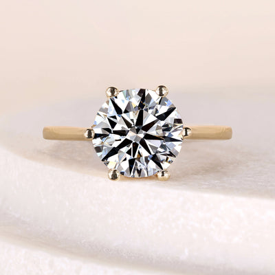 brilliant cut round diamond rings yellow gold

