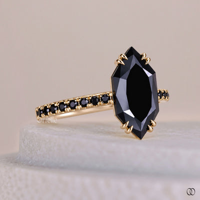 Dutch marquise engagement ring with sparkling diamond details  
