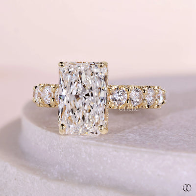 ring settings prong radiant cut diamond
