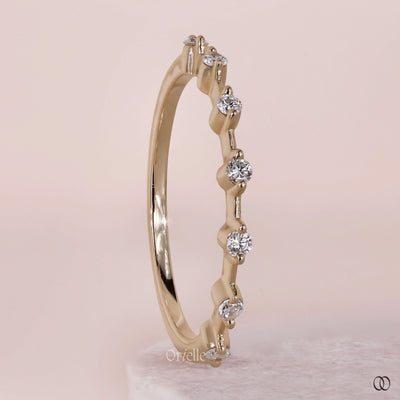 Modern stacking band with a sleek contemporary design
