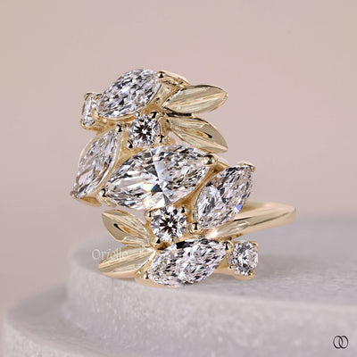 bypass engagement ring marquise diamond
