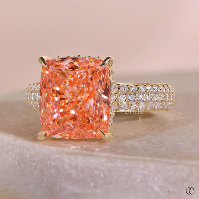 hidden halo setting ring cushion cut diamond
