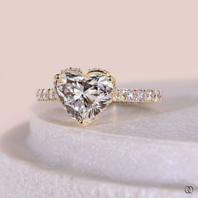 engagement ring with hidden halo
