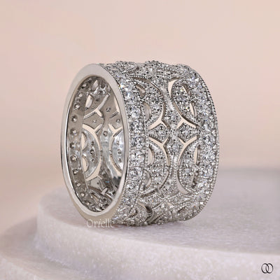designer band white gold diamond wedding band
