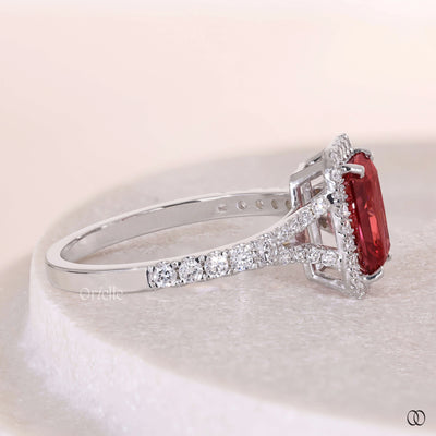 round prong white gold radiant diamond ring
