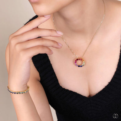 unique design pendant round moissanite stones
