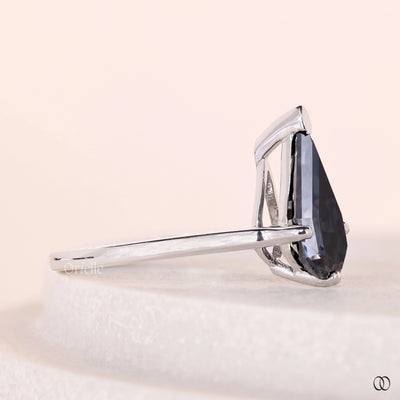 unique setting ring gray diamond engagement ring
