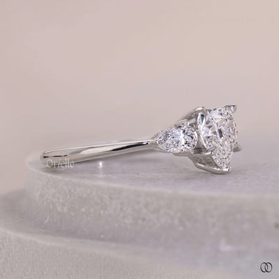 5 prong diamond ring white gold engagement
