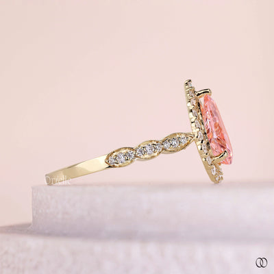 Prong setting ring with a classic diamond center stone

