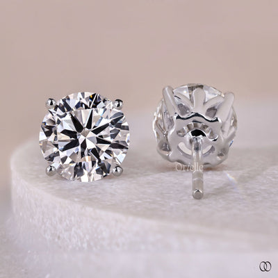 unique earring designs 14k white gold diamonds

