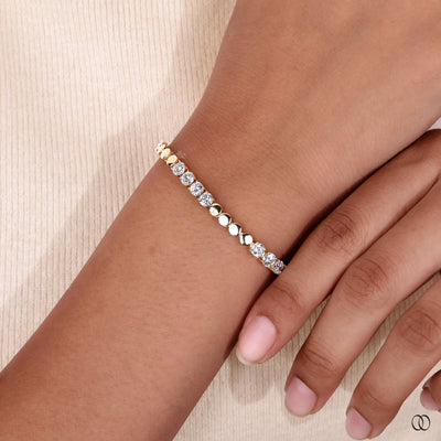 delicate gold bracelet for women with diamonds
