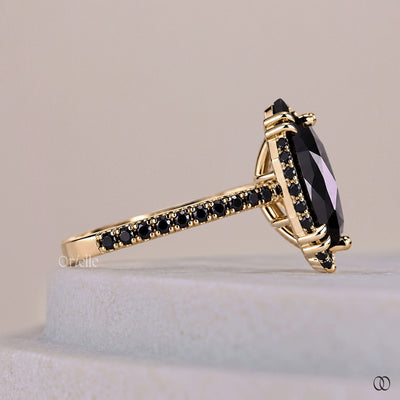 Cathedral engagement ring with an elegant raised setting  
