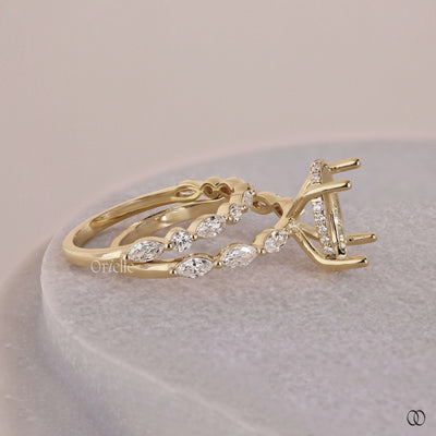 Hidden halo engagement ring with diamonds beneath the centre stone
