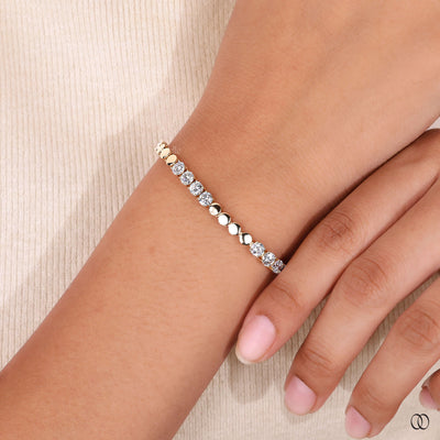 delicate gold bracelet for women with diamonds
