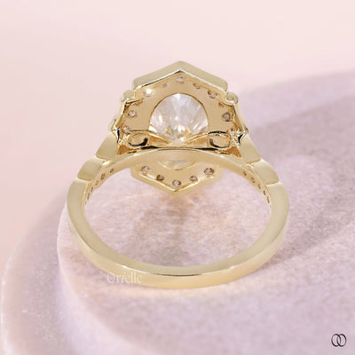 Pavé engagement rings with delicate diamond detailing
