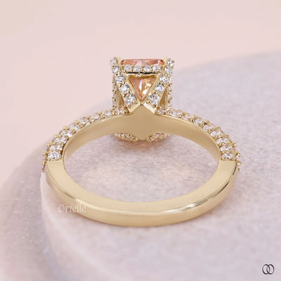 Hidden diamond ring with subtle sparkling details
