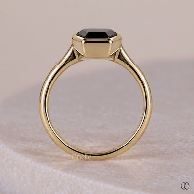 unique setting moissanite engagement ring