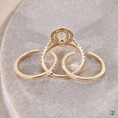 open wedding band round half eternity ring
