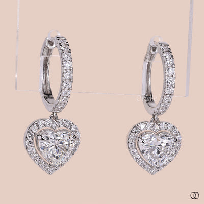 Antique earrings with timeless vintage inspired diamond design
