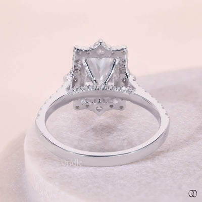 Bridge accent ring with delicate sparkling diamond details

