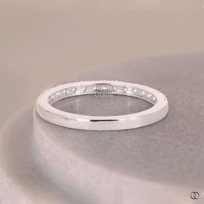 unique setting ring half eternity diamond band
