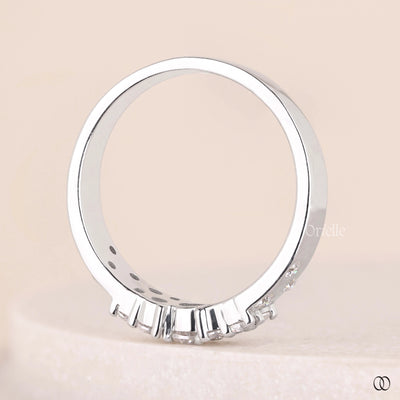 handmade band cluster wedding ring design
