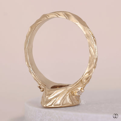 matte brushed setting ring
