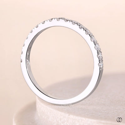 unique setting ring half eternity diamond band
