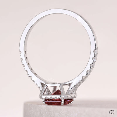 handmade ring radiant cut yellow diamond ring

