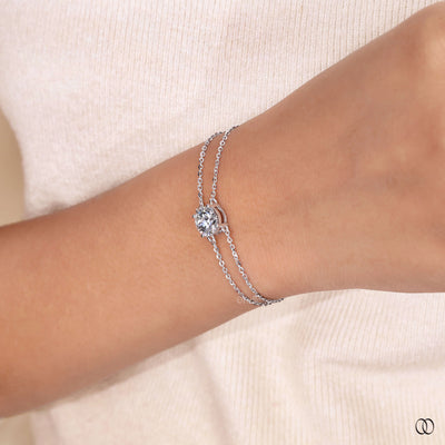 solitaire diamond bracelet white gold elegance
