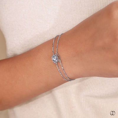 handmade bracelet white gold diamond design
