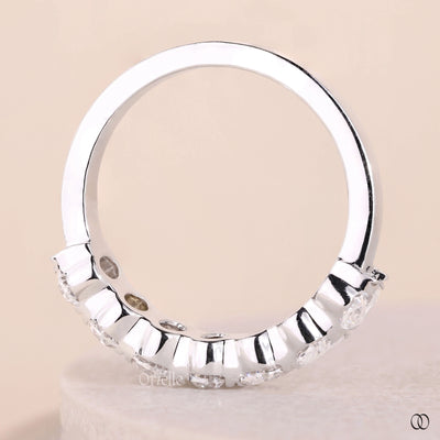 handmade band white gold eternity band
