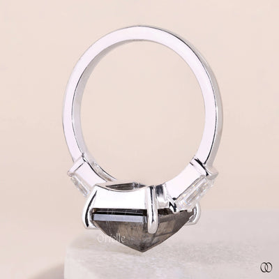 handmade ring three stone engagement design
