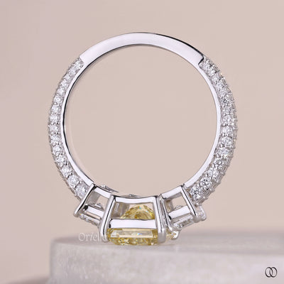 pave diamond ring white gold engagement ring
