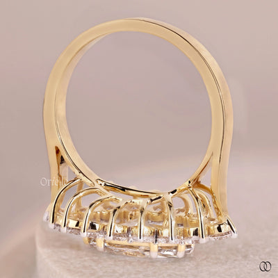 unique setting ring marquise cut diamond ring
