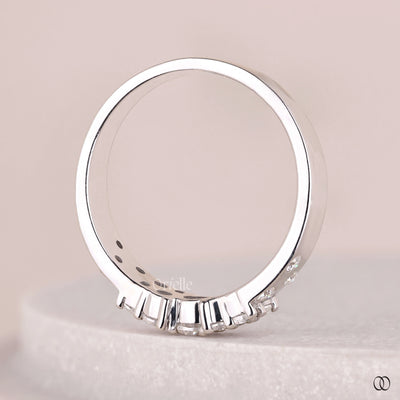 handmade band cluster wedding ring design
