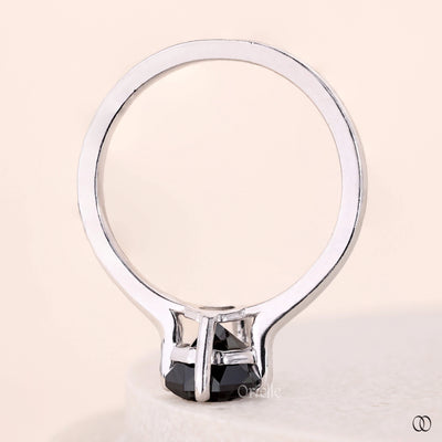 handmade ring shield cut solitaire diamond ring

