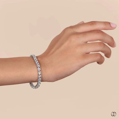 handmade bracelet princess cut white gold style
