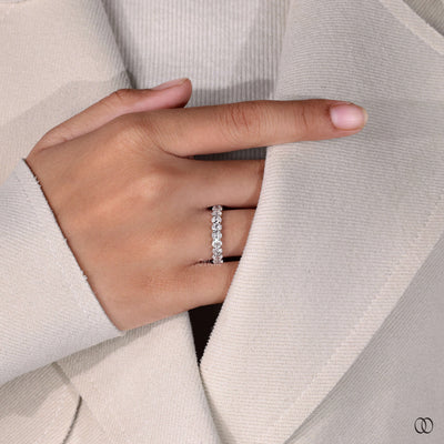 lab grown diamond band oval eternity style
