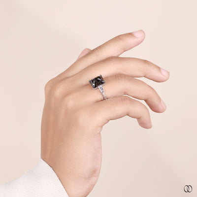 unique design ring salt pepper diamond ring
