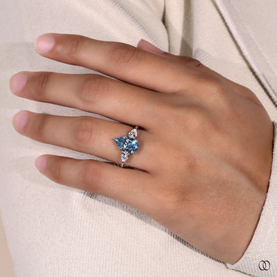 Prong set diamond ring with a classic elegant design

