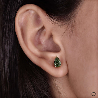 3 prong setting diamond earrings with a secure and elegant finish
