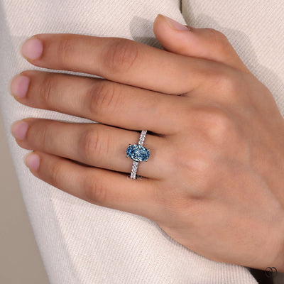 14k white gold engagement ring oval diamond
