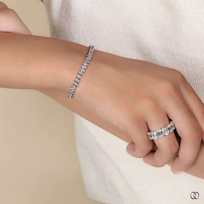 designer style bracelet oval diamond tennis
