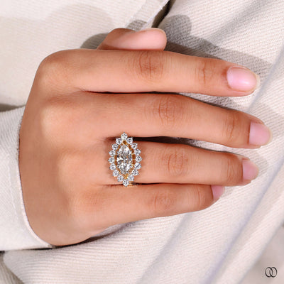 prong setting marquise cut diamond ring

